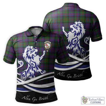 MacDonald (McDonald) Tartan Polo Shirt with Alba Gu Brath Regal Lion Emblem