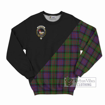 MacDonald (McDonald) Tartan Sweatshirt with Family Crest and Military Logo Style - Tartan Vibes Clothing