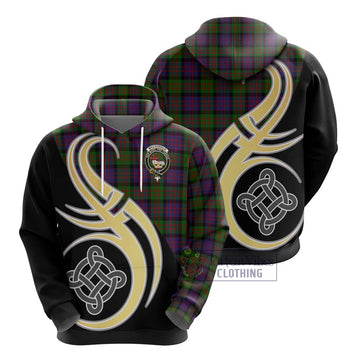 MacDonald (McDonald) Tartan Hoodie with Family Crest and Celtic Symbol Style