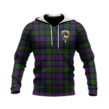 MacDonald (McDonald) Tartan Knitted Hoodie with Family Crest