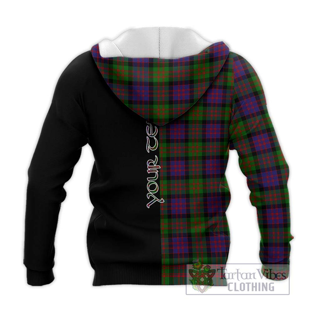 MacDonald (McDonald) Tartan Knitted Hoodie with Family Crest and Half Of Me Style - Tartanvibesclothing Shop