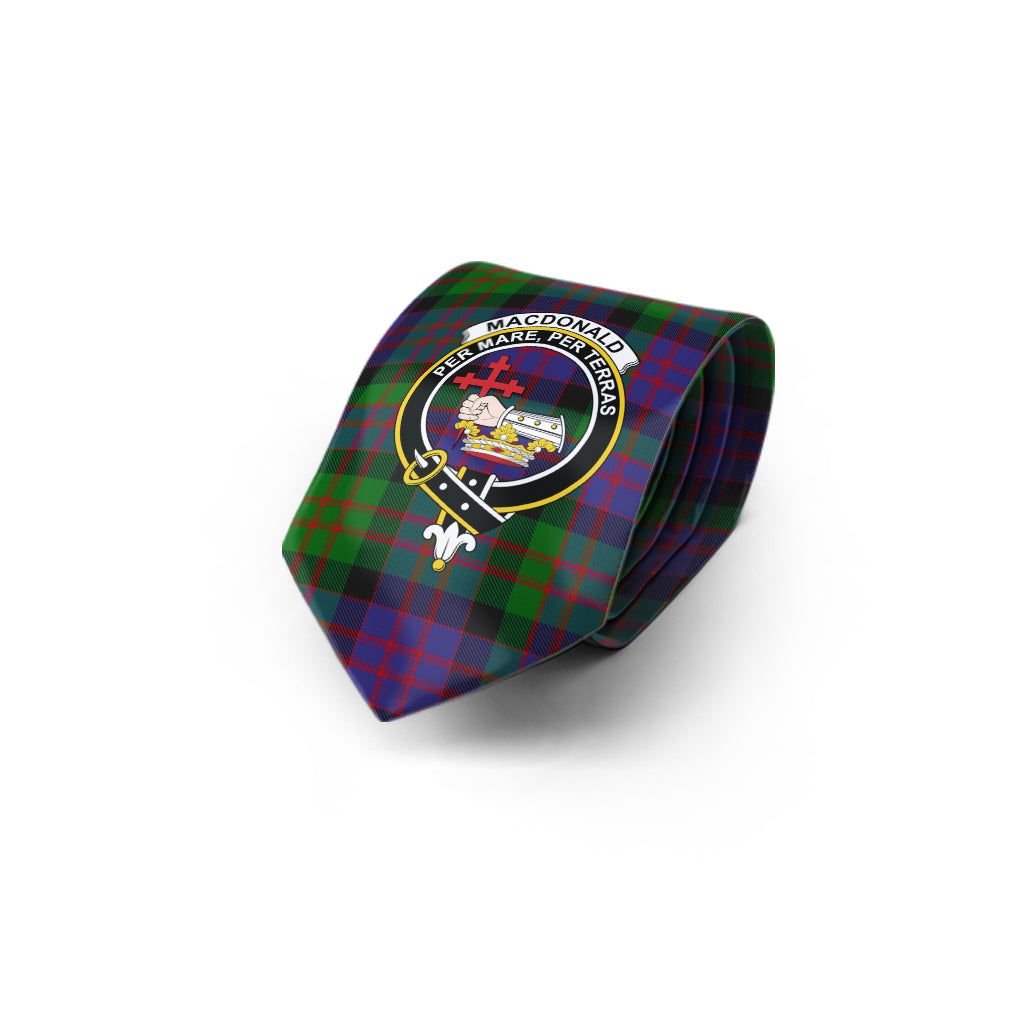 MacDonald (McDonald) Tartan Classic Necktie with Family Crest - Tartan Vibes Clothing