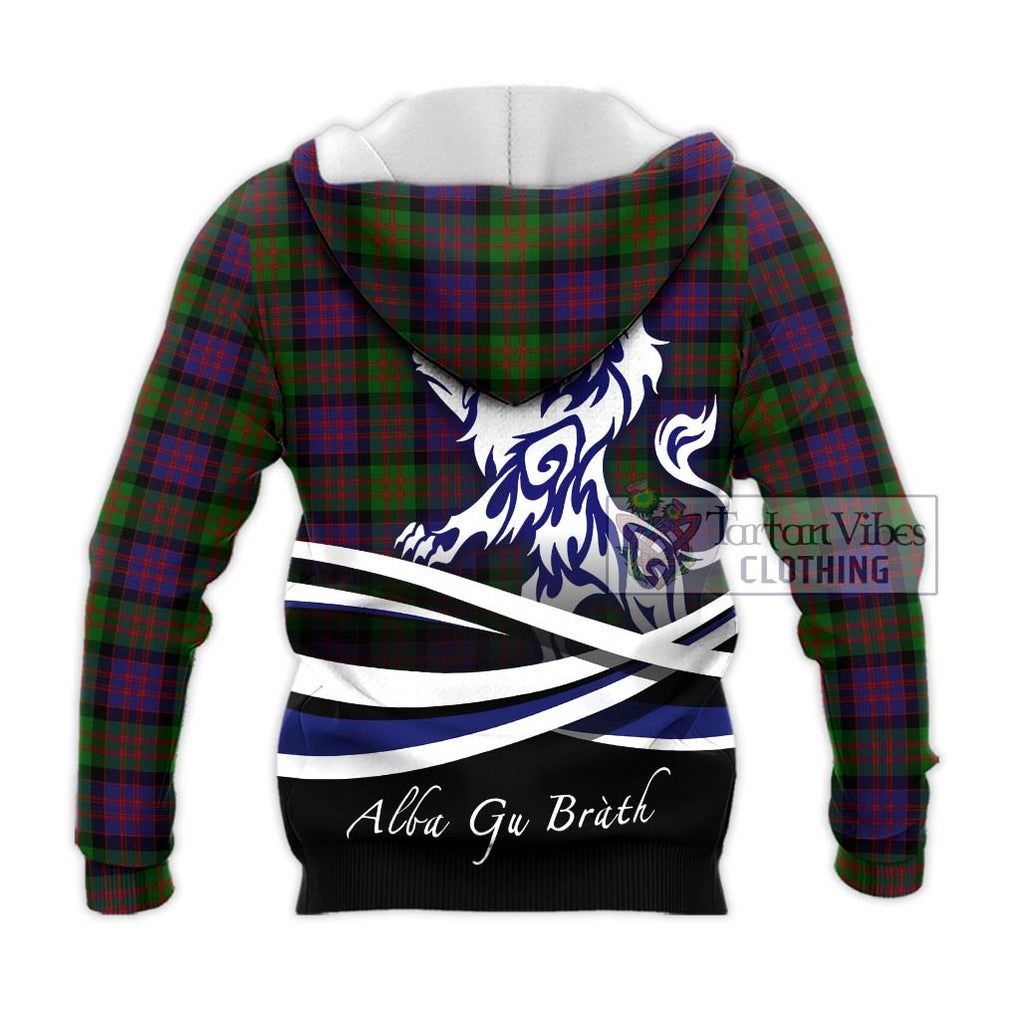 MacDonald (McDonald) Tartan Knitted Hoodie with Alba Gu Brath Regal Lion Emblem - Tartanvibesclothing Shop