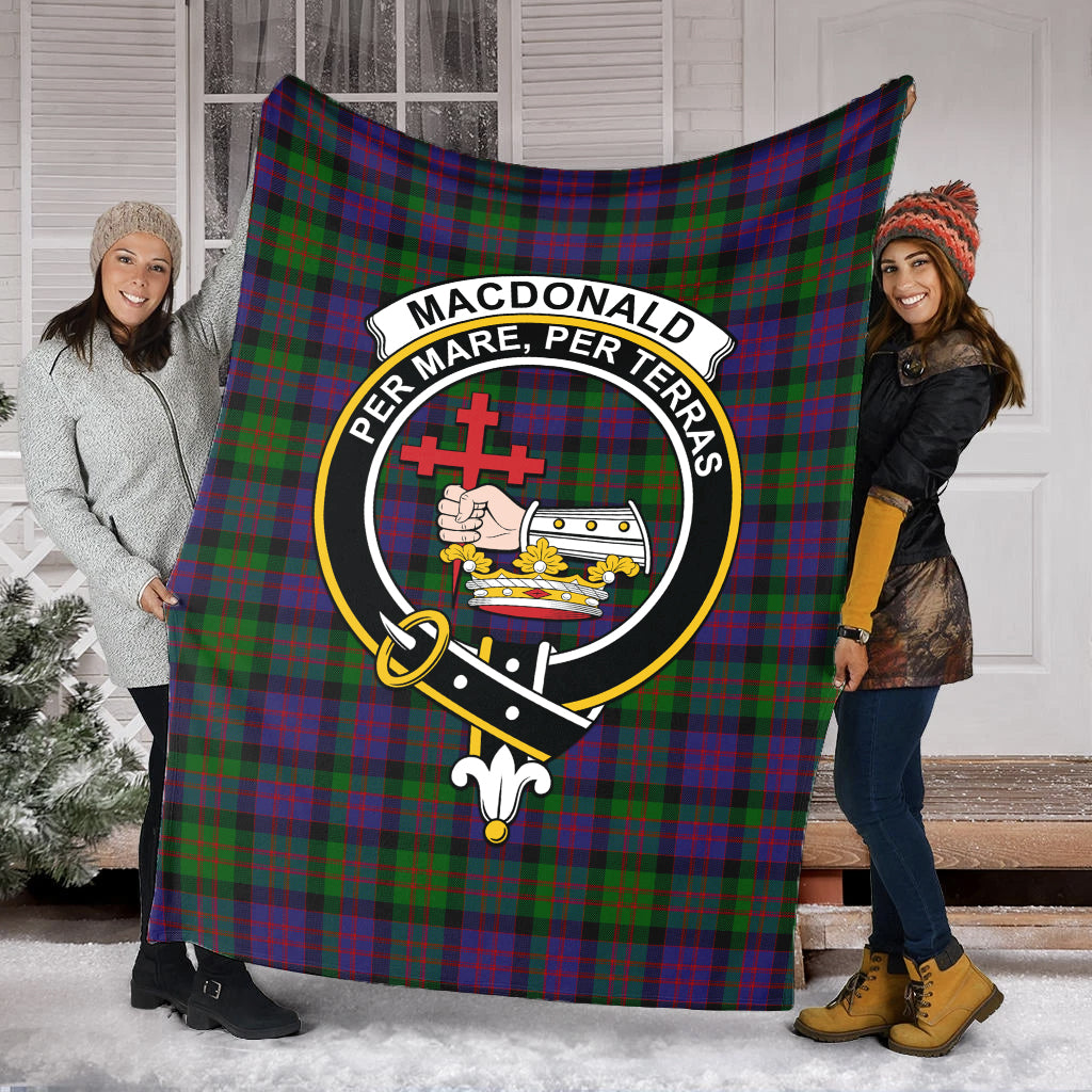 macdonald-tartab-blanket-with-family-crest