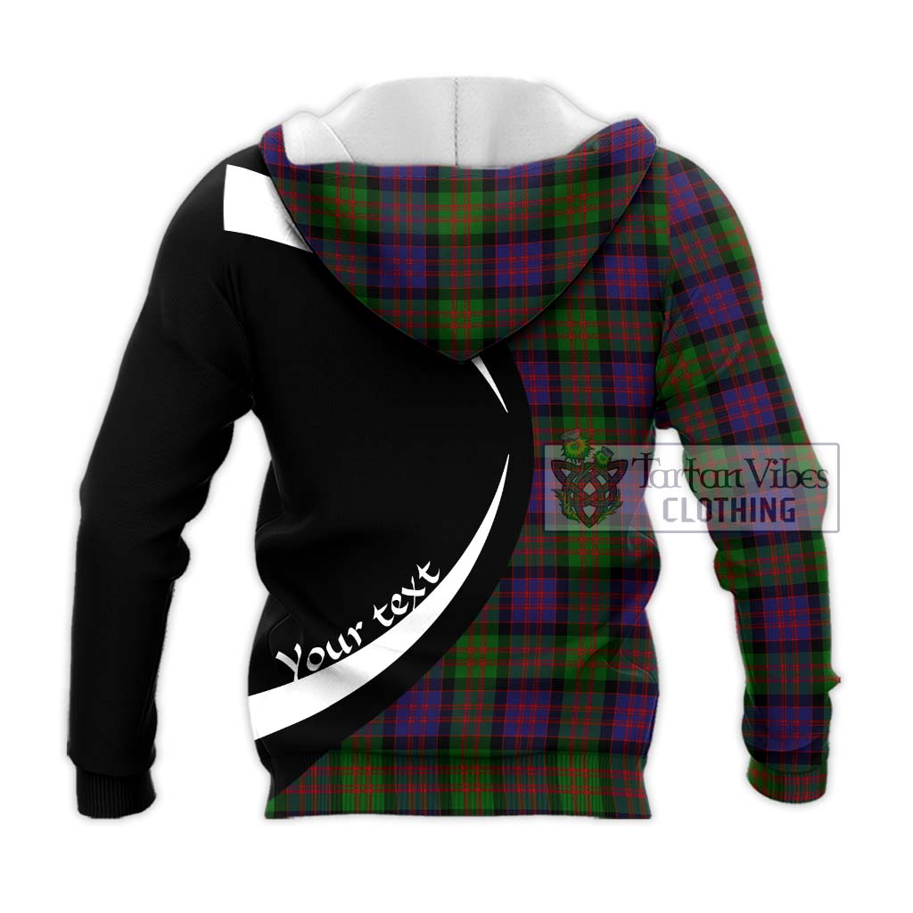 MacDonald (McDonald) Tartan Knitted Hoodie with Family Crest Circle Style - Tartan Vibes Clothing