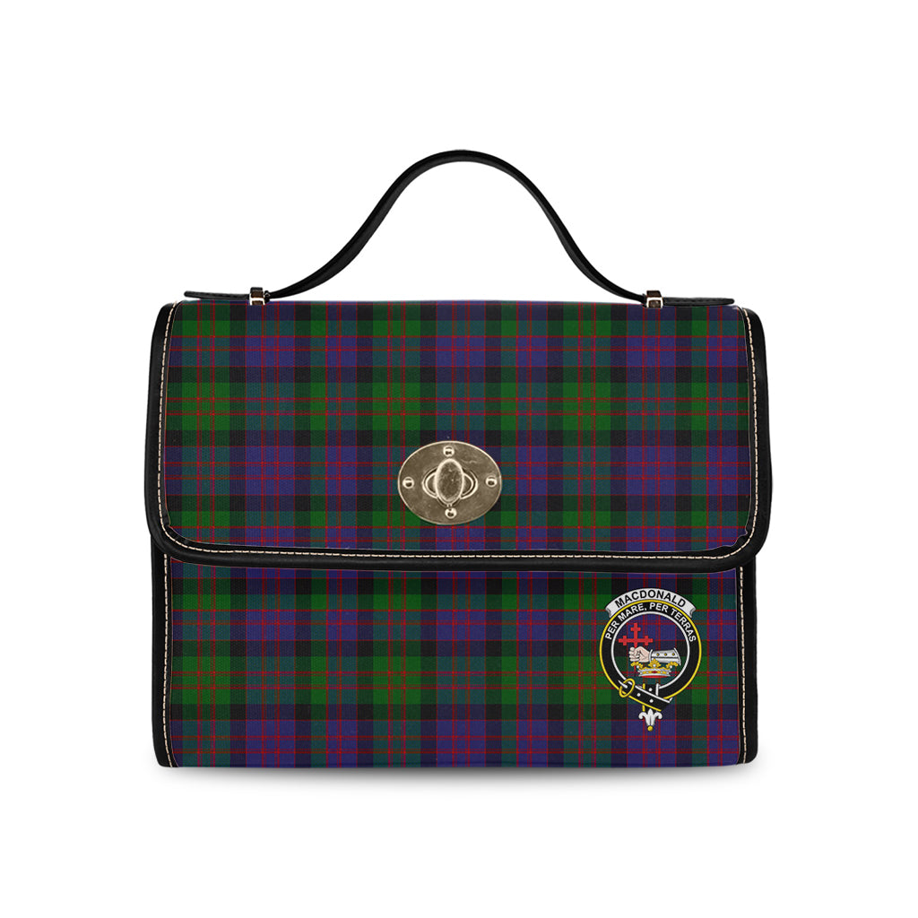 macdonald-tartan-leather-strap-waterproof-canvas-bag-with-family-crest