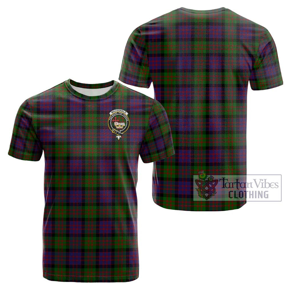 MacDonald (McDonald) Tartan Cotton T-Shirt with Family Crest Kid's Shirt - Tartanvibesclothing Shop