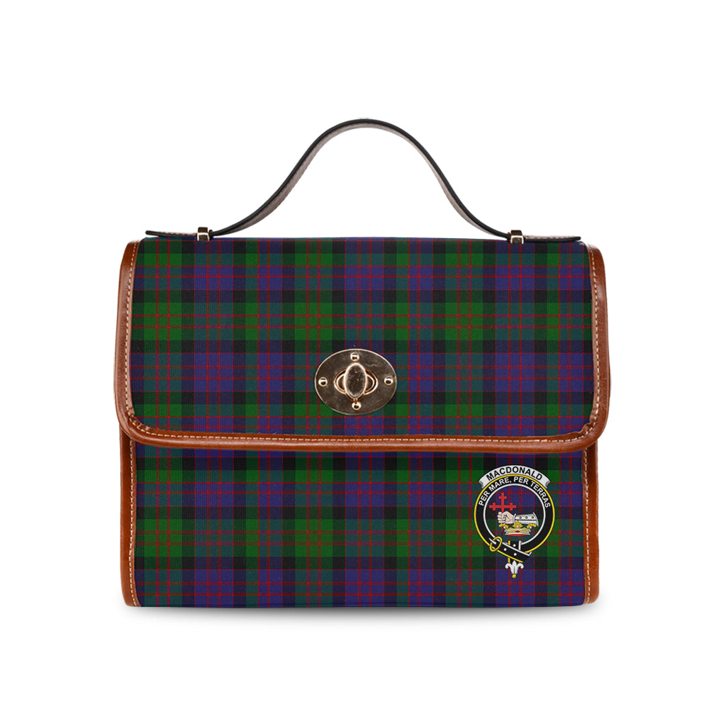 macdonald-tartan-leather-strap-waterproof-canvas-bag-with-family-crest