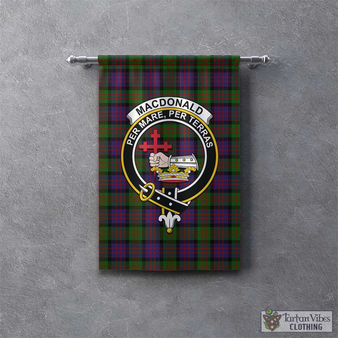 Tartan Vibes Clothing MacDonald Tartan Gonfalon, Tartan Banner with Family Crest