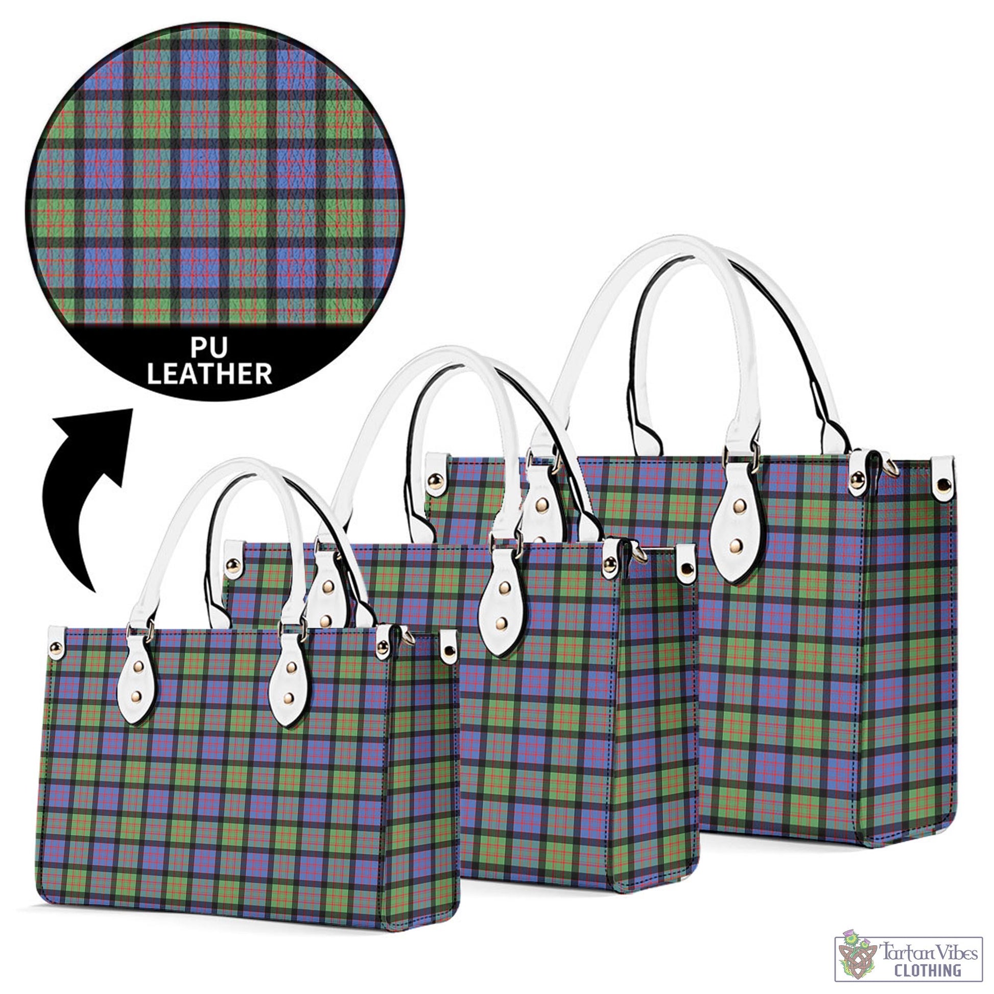 Tartan Vibes Clothing MacDonald Ancient Tartan Luxury Leather Handbags