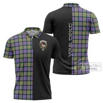 MacDonald Ancient Tartan Zipper Polo Shirt with Family Crest and Half Of Me Style