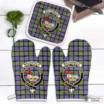 MacDonald Ancient Tartan Combo Oven Mitt & Pot-Holder with Family Crest