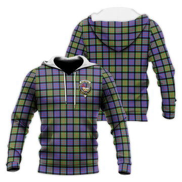 MacDonald Ancient Tartan Knitted Hoodie with Family Crest