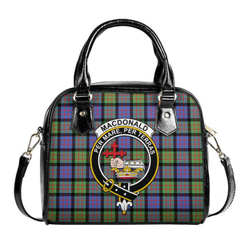 MacDonald Ancient Tartan Shoulder Handbags with Family Crest