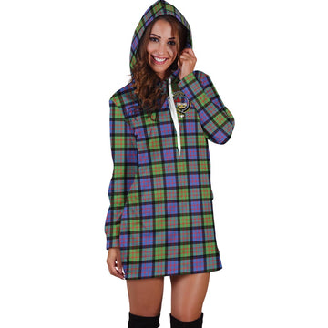 MacDonald Ancient Tartan Hoodie Dress with Family Crest