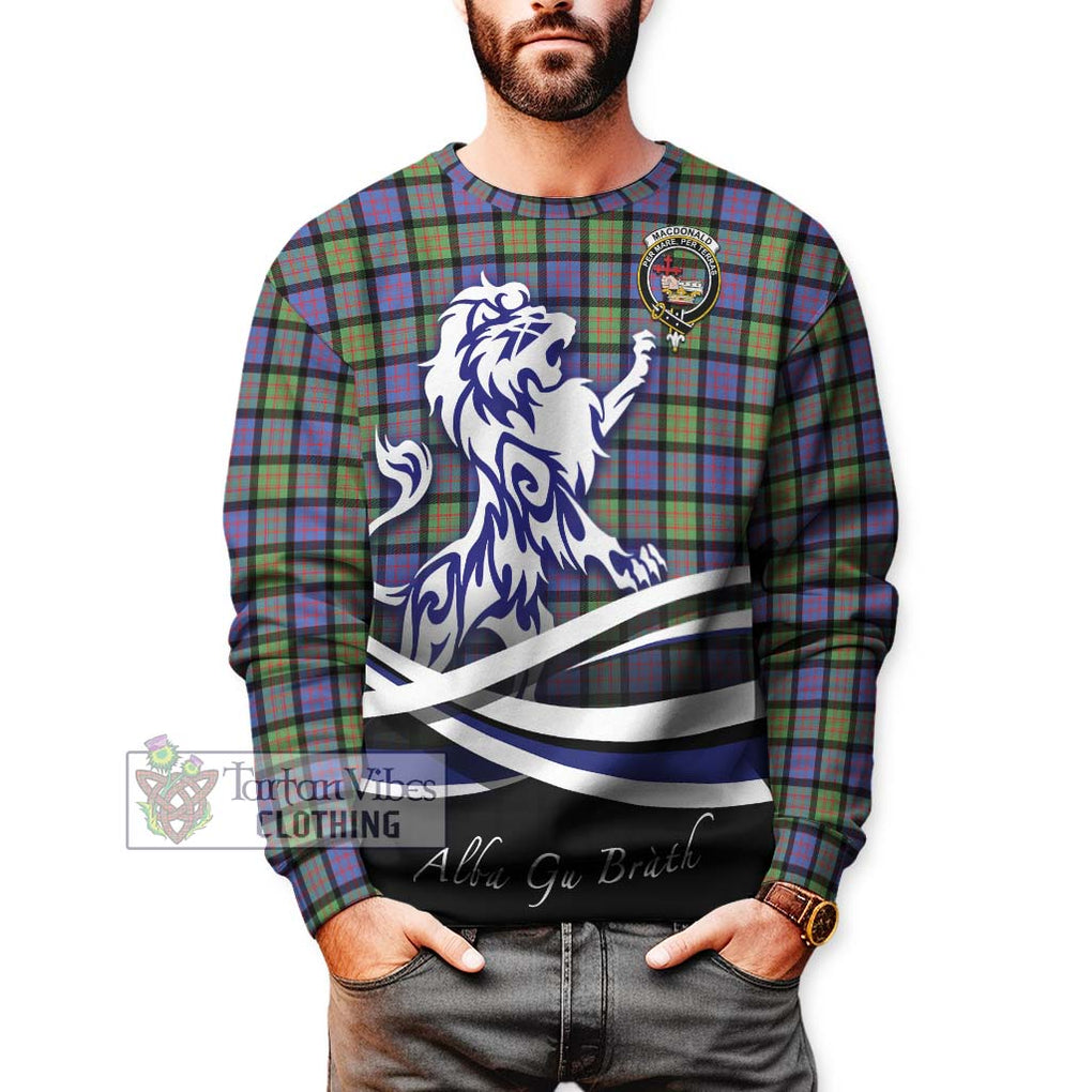 MacDonald Ancient Tartan Sweatshirt with Alba Gu Brath Regal Lion Emblem Unisex - Tartanvibesclothing Shop