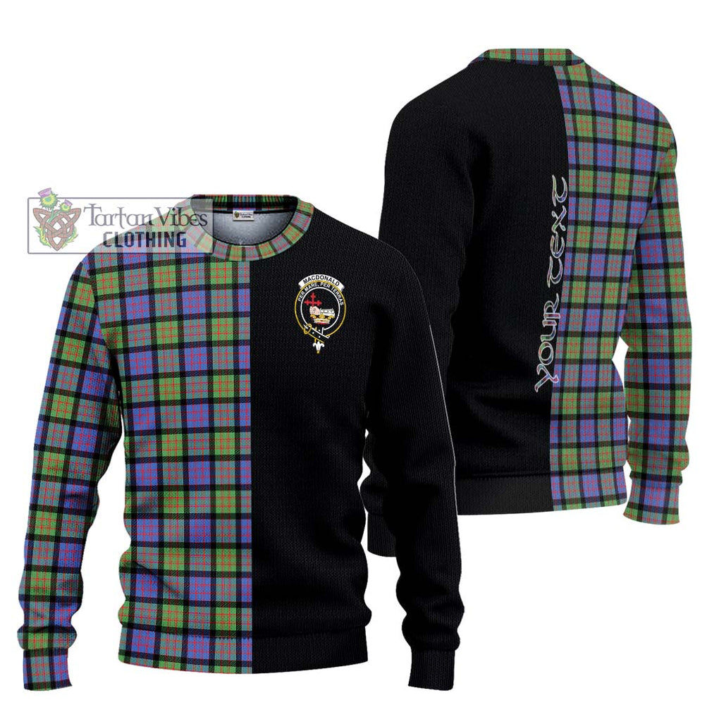 MacDonald Ancient Tartan Knitted Sweater with Family Crest and Half Of Me Style Unisex - Tartanvibesclothing Shop