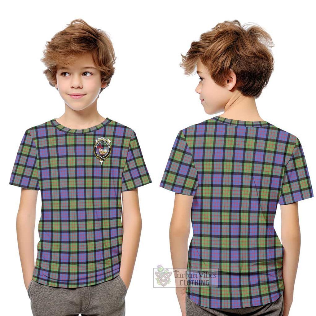 MacDonald Ancient Tartan Kid T-Shirt with Family Crest Youth XL Size14 - Tartanvibesclothing Shop