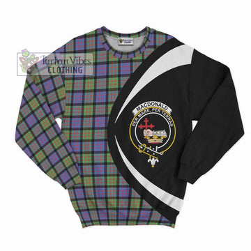 MacDonald Ancient Tartan Sweatshirt with Family Crest Circle Style