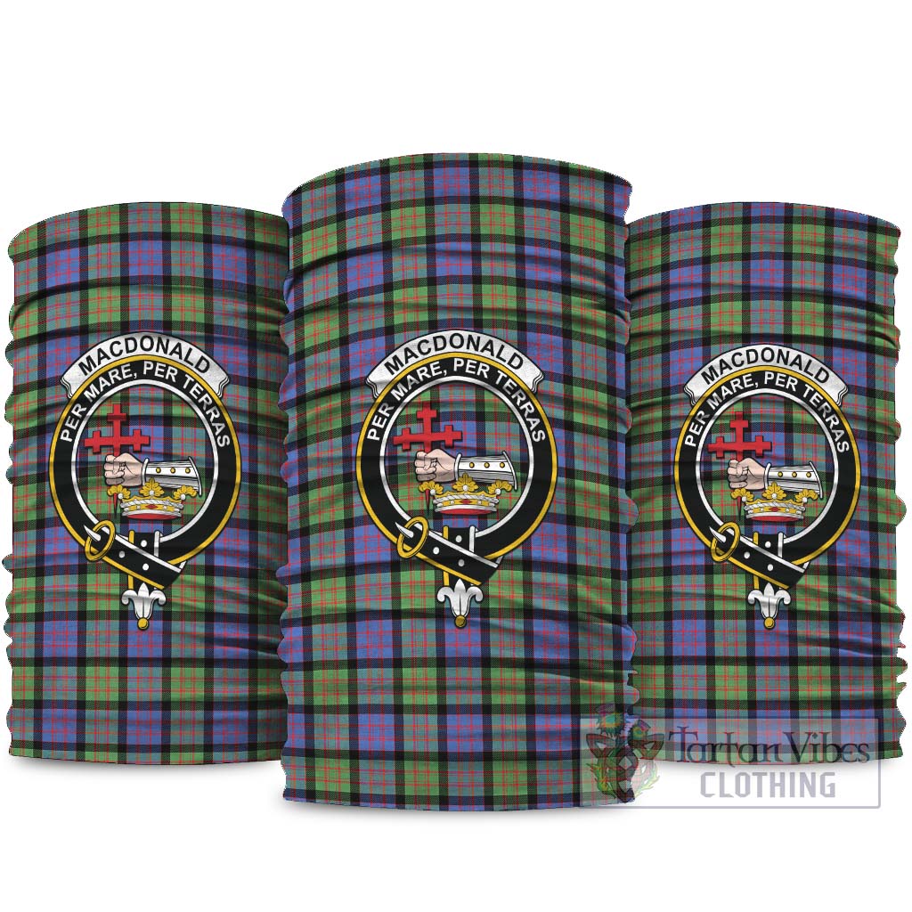 MacDonald Ancient Tartan Neck Gaiters, Tartan Bandanas, Tartan Head Band with Family Crest