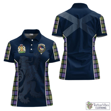 MacDonald Ancient Tartan Women's Polo Shirt with Family Crest and Lion Rampant Vibes Sport Style