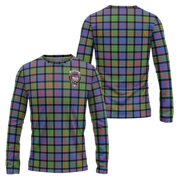 MacDonald Ancient Tartan Long Sleeve T-Shirt with Family Crest