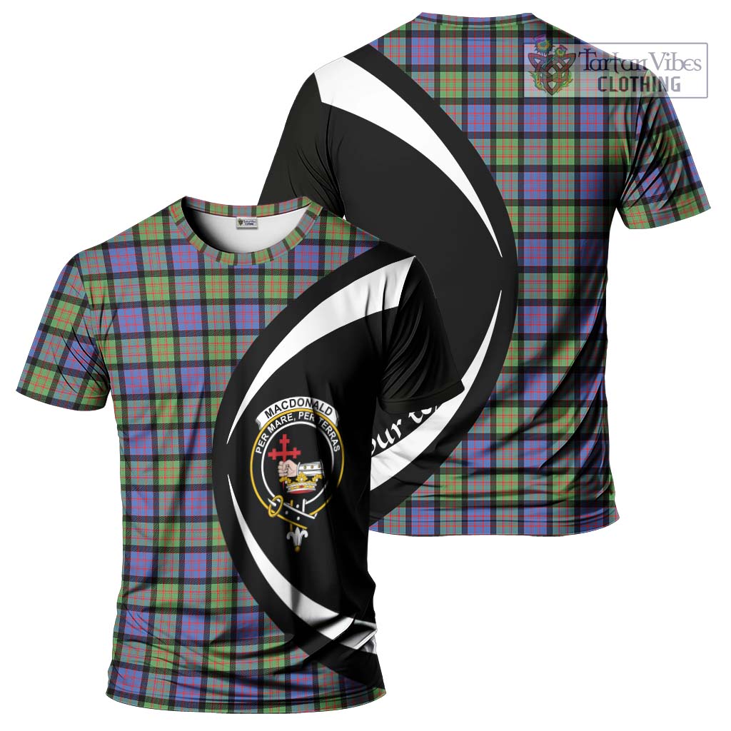 Tartan Vibes Clothing MacDonald Ancient Tartan T-Shirt with Family Crest Circle Style