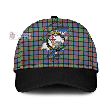 MacDonald Ancient Tartan Classic Cap with Family Crest In Me Style