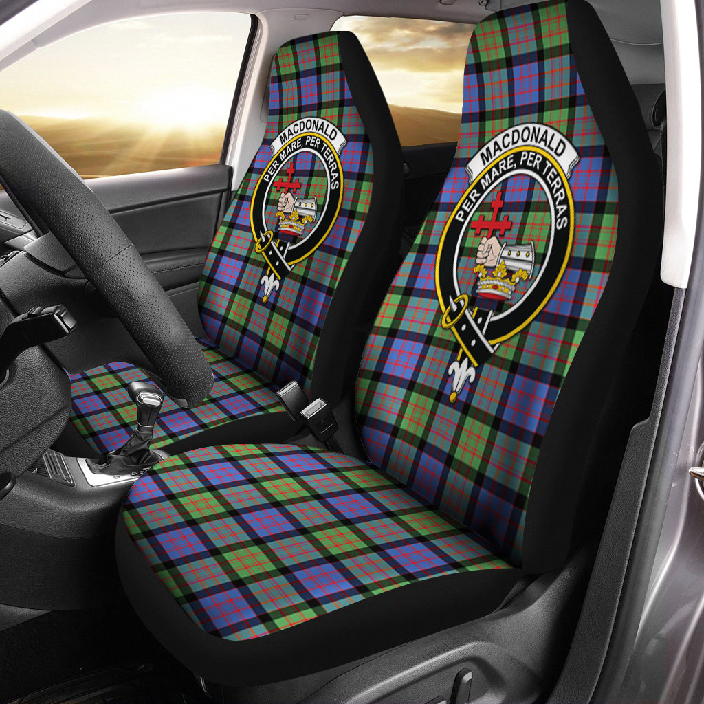 MacDonald Ancient Tartan Car Seat Cover with Family Crest One Size - Tartanvibesclothing