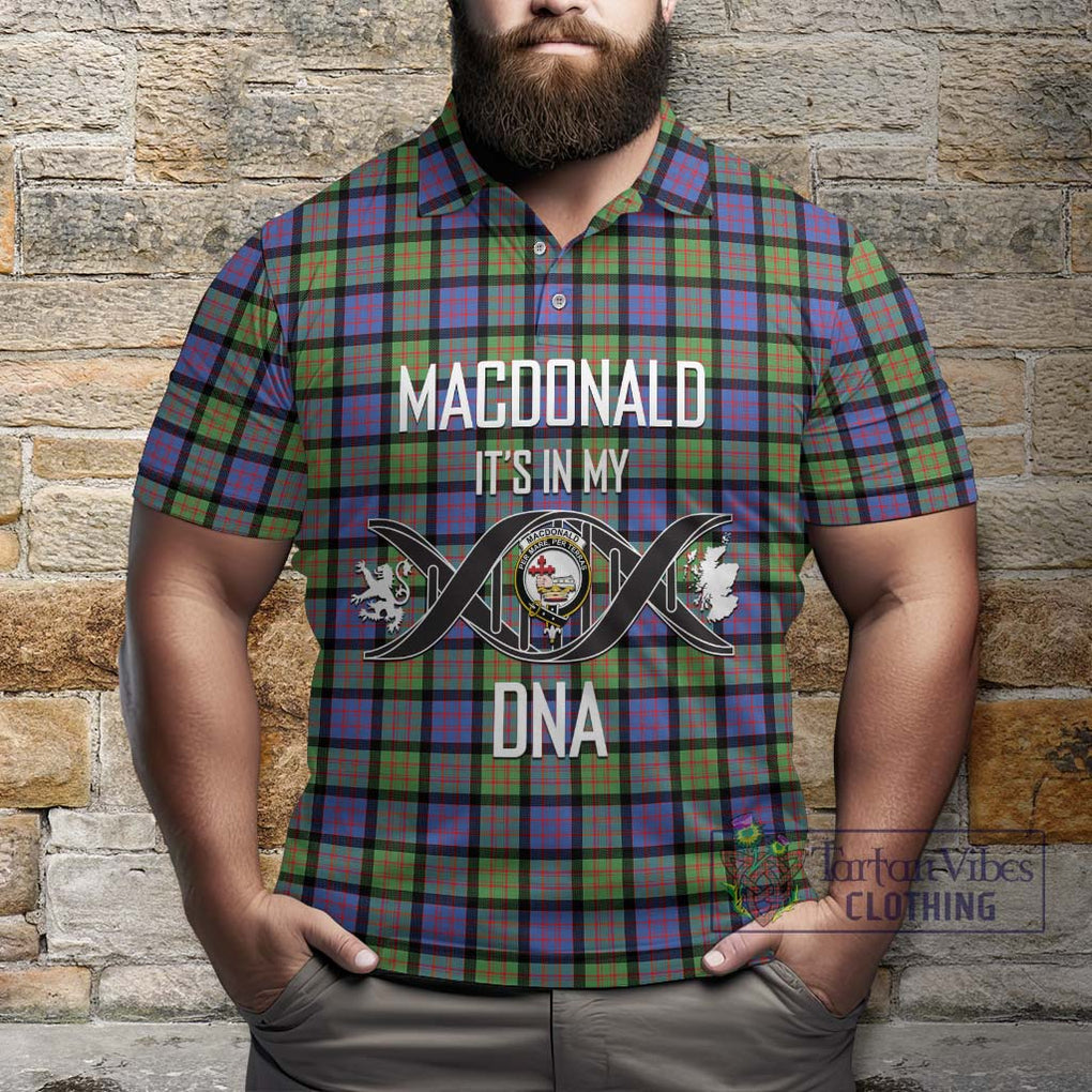 MacDonald Ancient Tartan Polo Shirt with Family Crest DNA In Me Style Kid - Tartanvibesclothing Shop