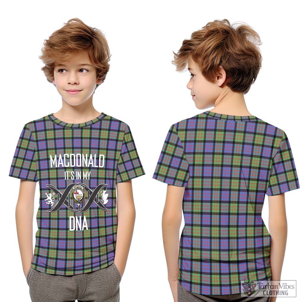 MacDonald Ancient Tartan Kid T-Shirt with Family Crest DNA In Me Style Youth XL Size14 - Tartanvibesclothing Shop