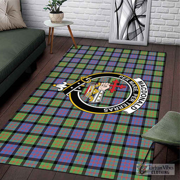 MacDonald Ancient Tartan Area Rug with Family Crest