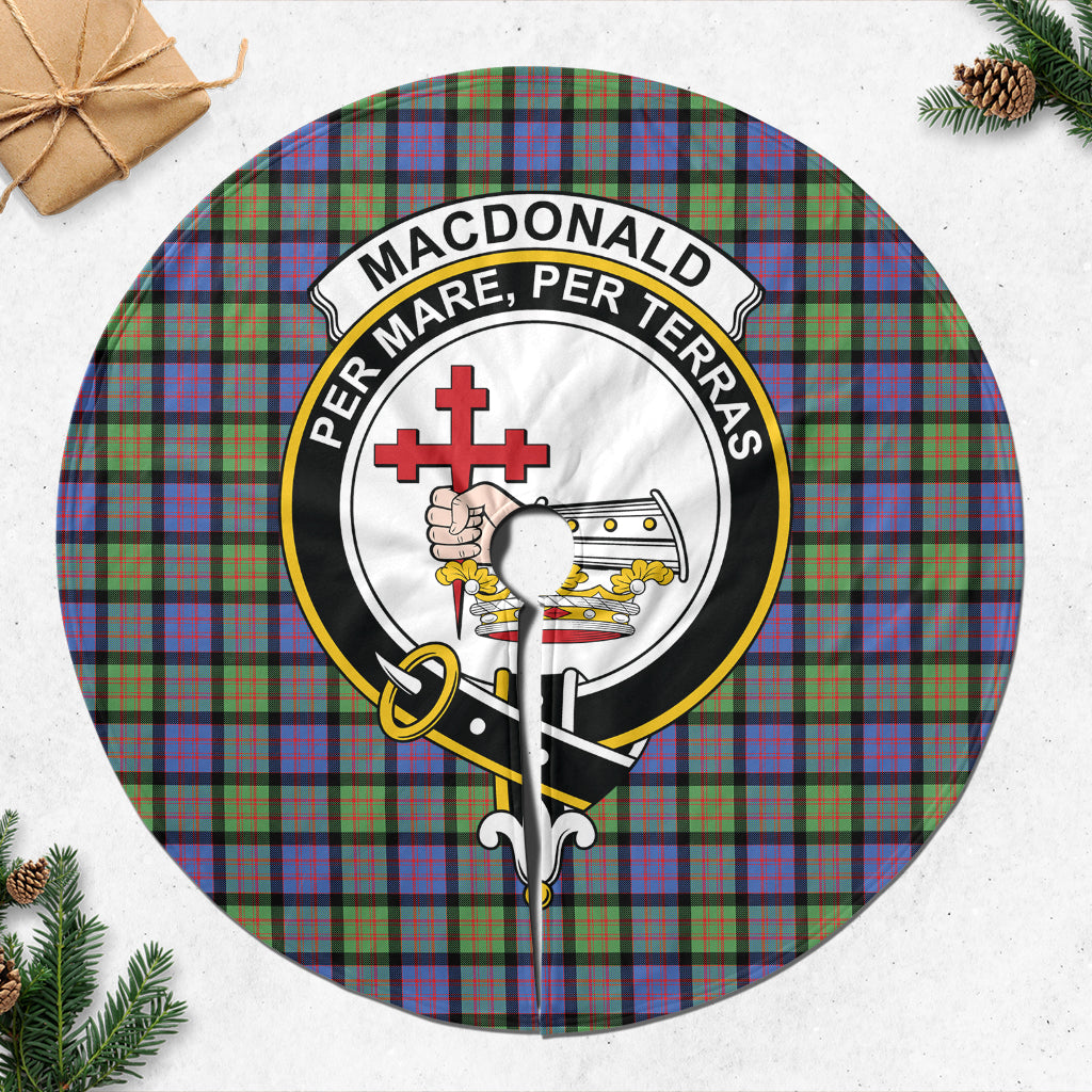 MacDonald Ancient Tartan Christmas Tree Skirt with Family Crest - Tartanvibesclothing