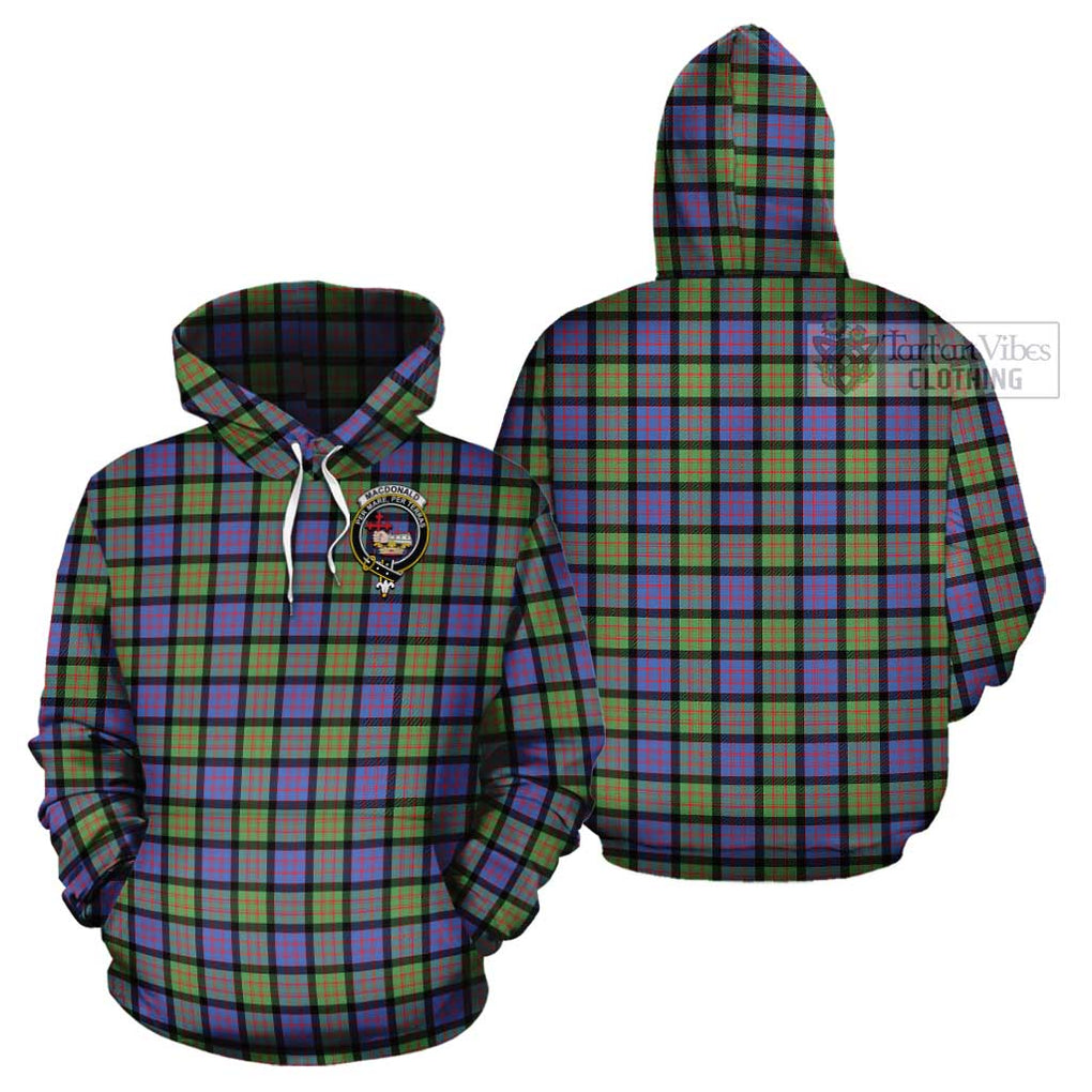 MacDonald Ancient Tartan Cotton Hoodie with Family Crest Pullover Hoodie - Tartan Vibes Clothing