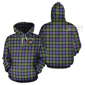 MacDonald Ancient Tartan Cotton Hoodie with Family Crest