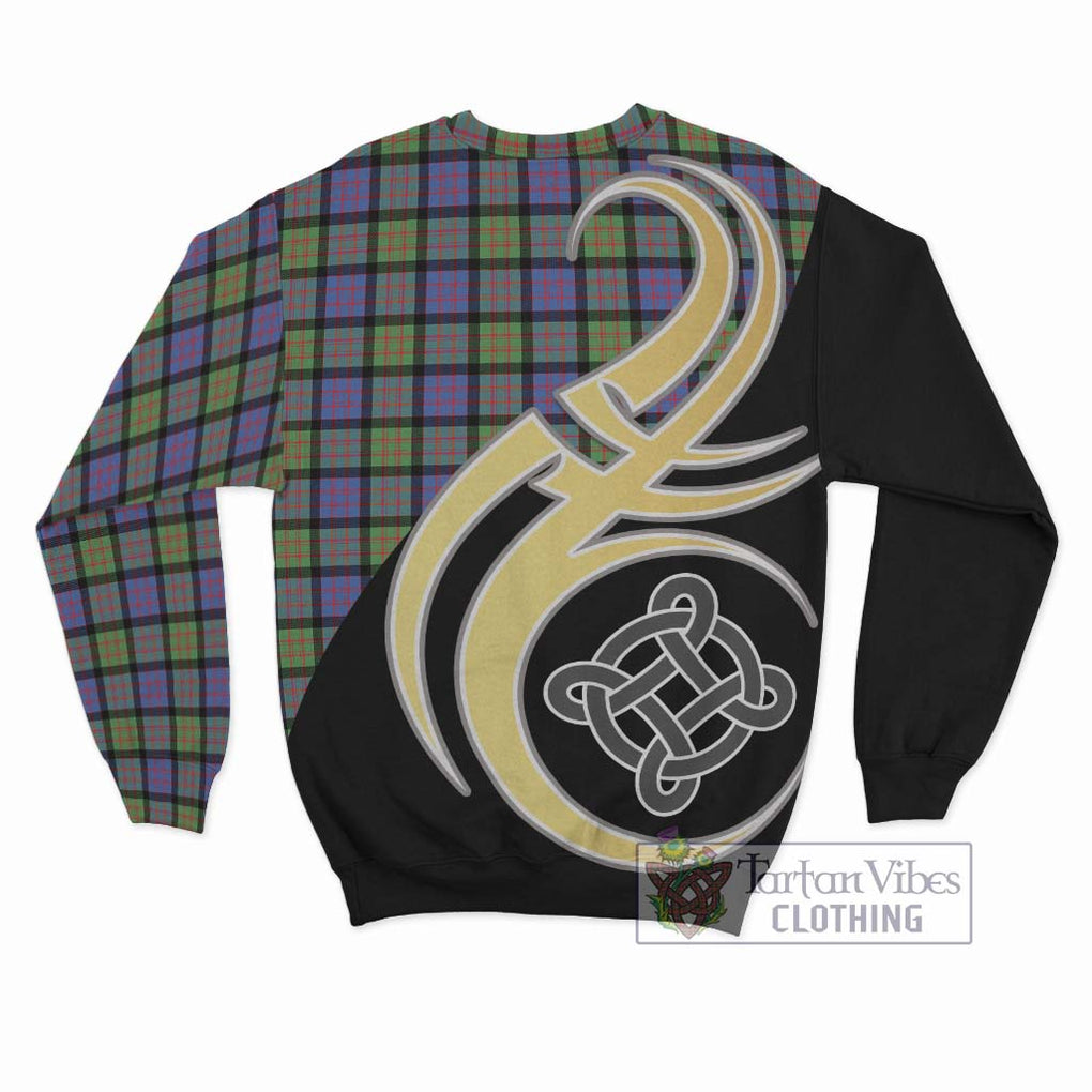 MacDonald Ancient Tartan Sweatshirt with Family Crest and Celtic Symbol Style - Tartan Vibes Clothing