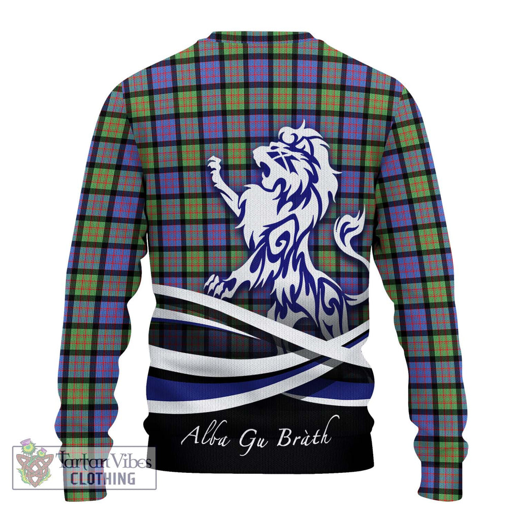 MacDonald Ancient Tartan Knitted Sweater with Alba Gu Brath Regal Lion Emblem - Tartanvibesclothing Shop