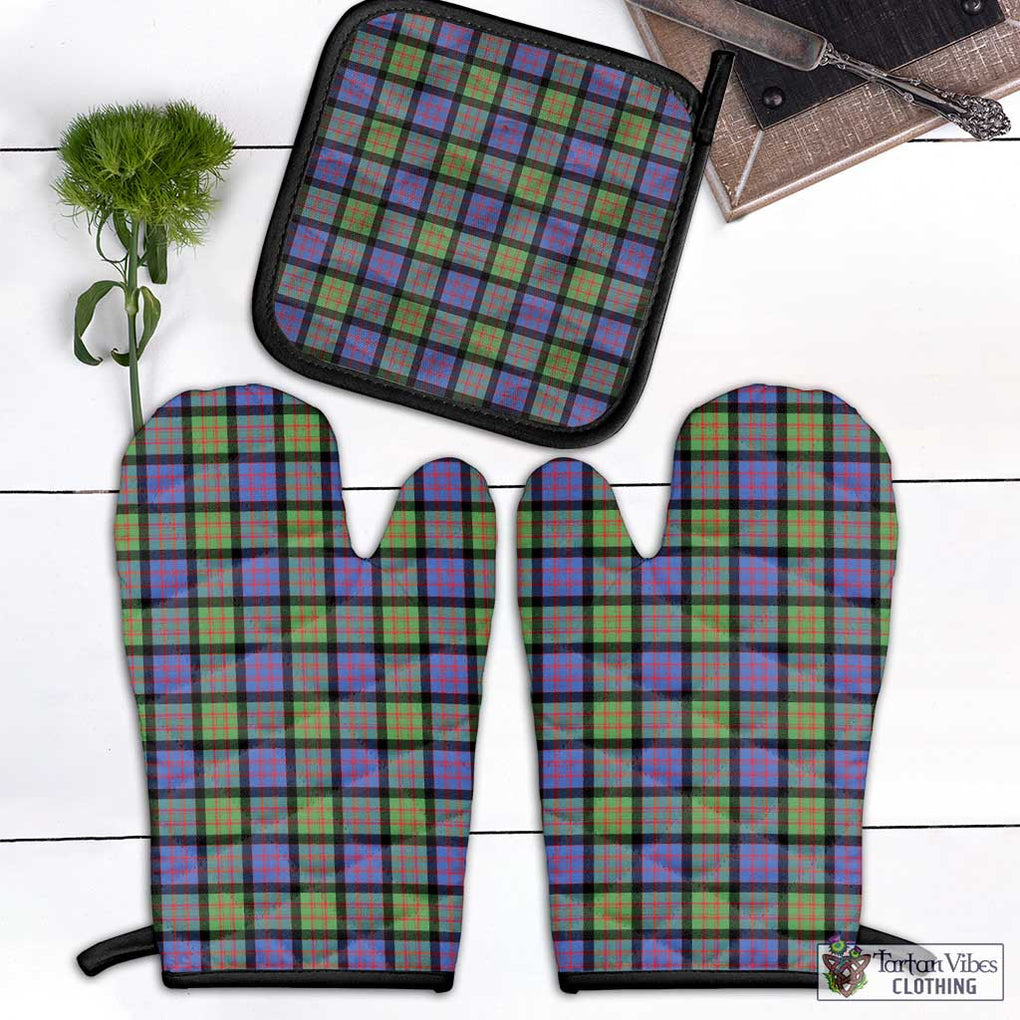 MacDonald Ancient Tartan Combo Oven Mitt & Pot-Holder Combo 1 Oven Mitt & 1 Pot-Holder Black - Tartan Vibes Clothing