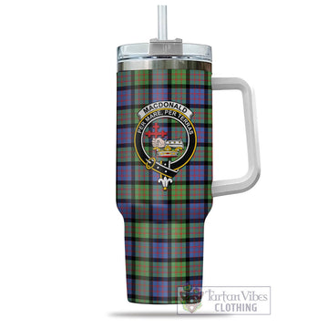 MacDonald Ancient Tartan Tumbler with Handle with Family Crest