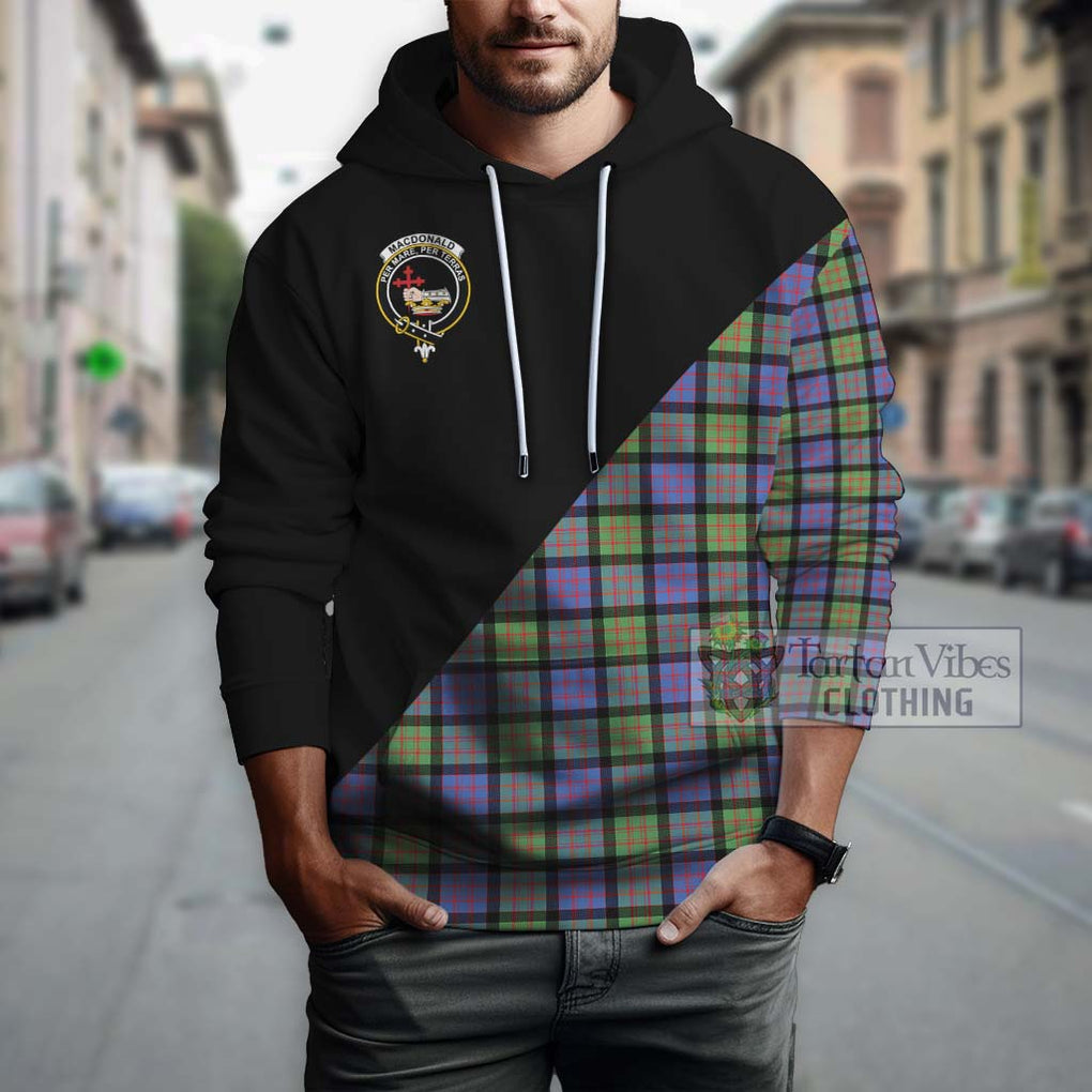 MacDonald Ancient Tartan Hoodie with Family Crest and Military Logo Style - Tartanvibesclothing Shop