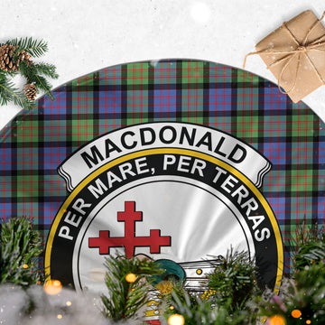 MacDonald Ancient Tartan Christmas Tree Skirt with Family Crest