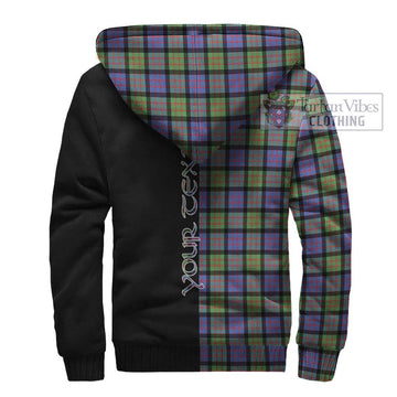 MacDonald Ancient Tartan Sherpa Hoodie with Family Crest and Half Of Me Style