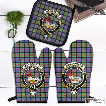 MacDonald Ancient Tartan Combo Oven Mitt & Pot-Holder with Family Crest