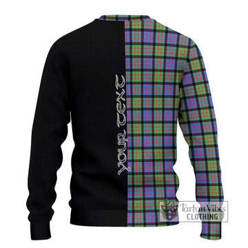 MacDonald Ancient Tartan Ugly Sweater with Family Crest and Half Of Me Style