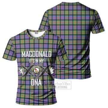 MacDonald Ancient Tartan T-Shirt with Family Crest DNA In Me Style