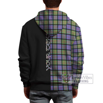 MacDonald Ancient Tartan Hoodie with Family Crest and Half Of Me Style