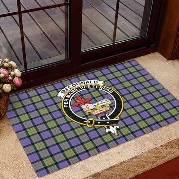 MacDonald Ancient Tartan Door Mat with Family Crest