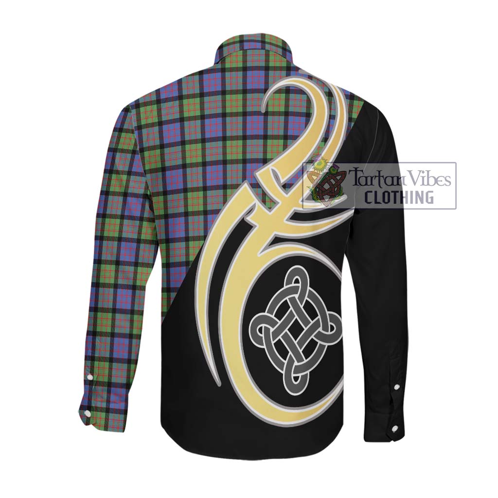 MacDonald Ancient Tartan Long Sleeve Button Shirt with Family Crest and Celtic Symbol Style Men's Shirt - Tartan Vibes Clothing