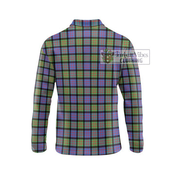 MacDonald Ancient Tartan Long Sleeve Polo Shirt with Family Crest DNA In Me Style