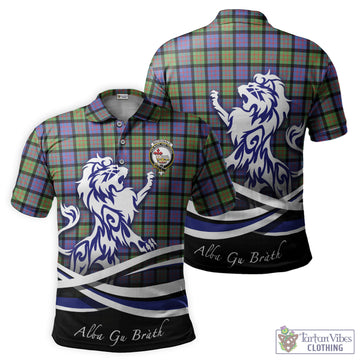 MacDonald Ancient Tartan Polo Shirt with Alba Gu Brath Regal Lion Emblem